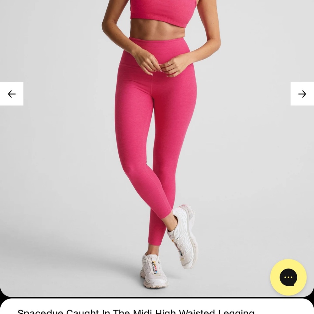 BEYOND YOGA Pink High-Waisted Leggings